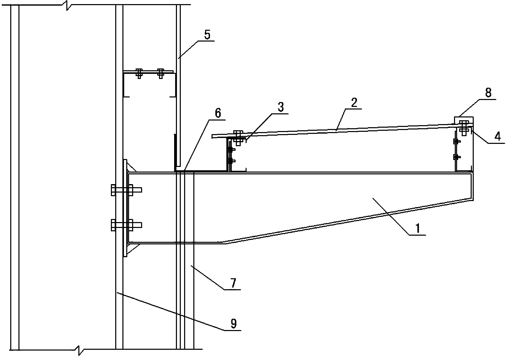 Back-flow-type rain cover adopting steel structure