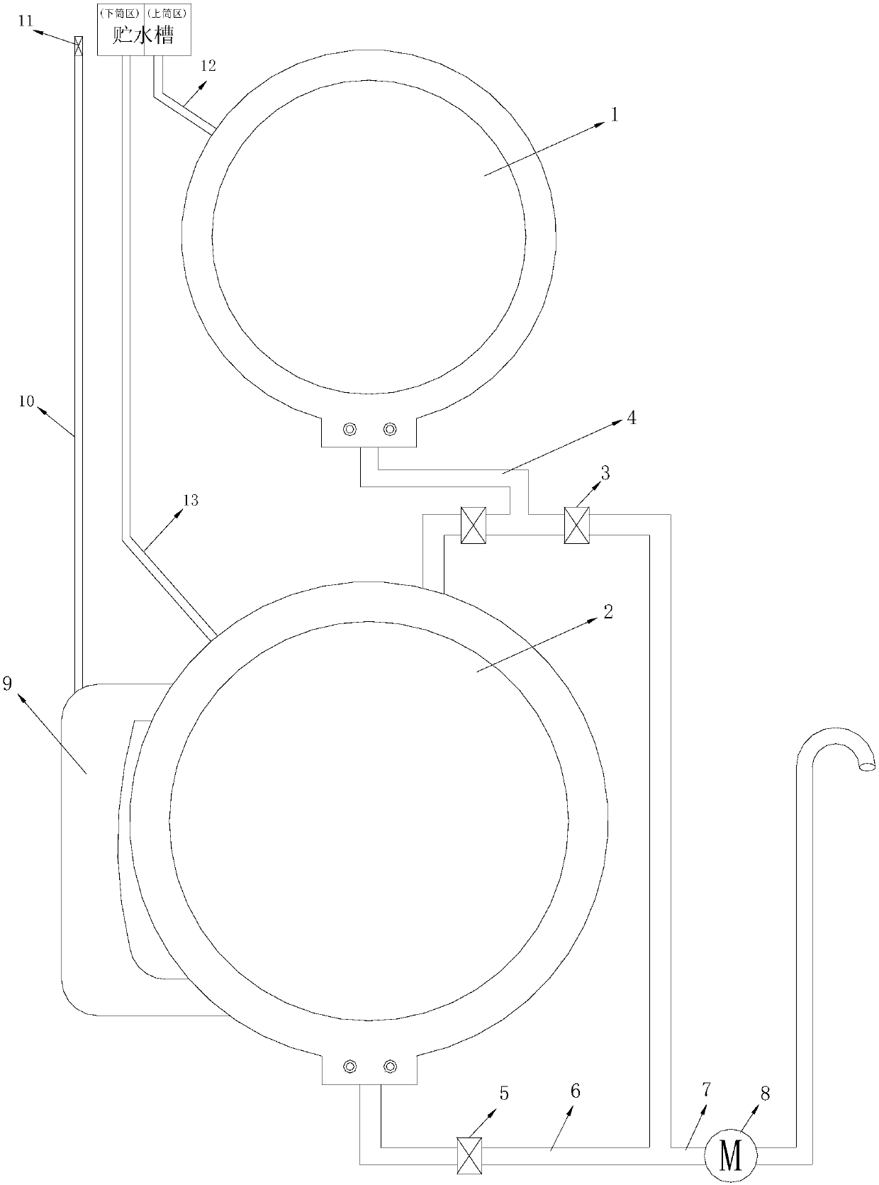 Drainage control method of clothing treatment device and clothing treatment device