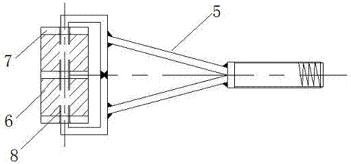 Combined detection tool of bearing working condition of box type rotating equipment