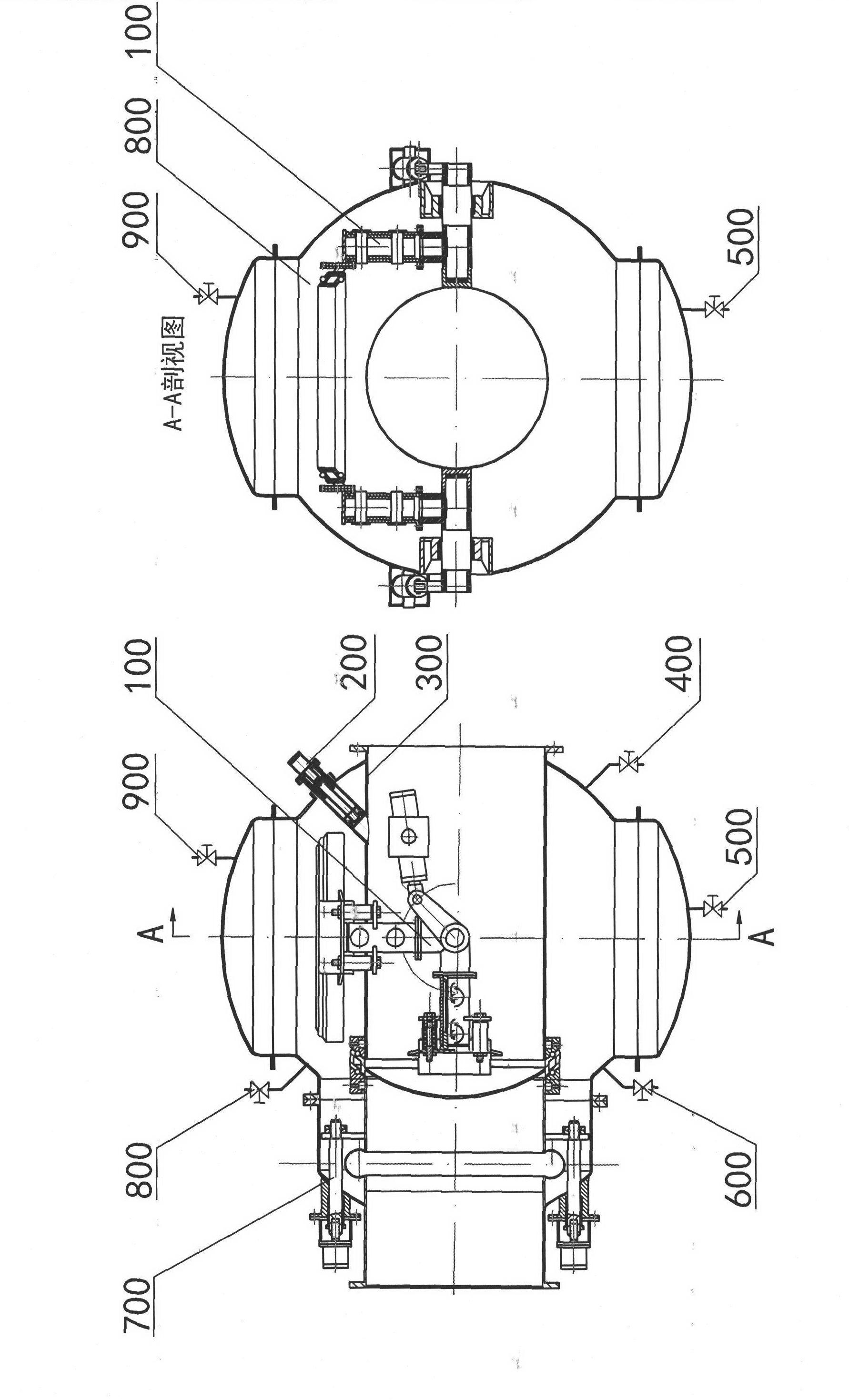 Full-closed type double-ball type interlocking separation valve