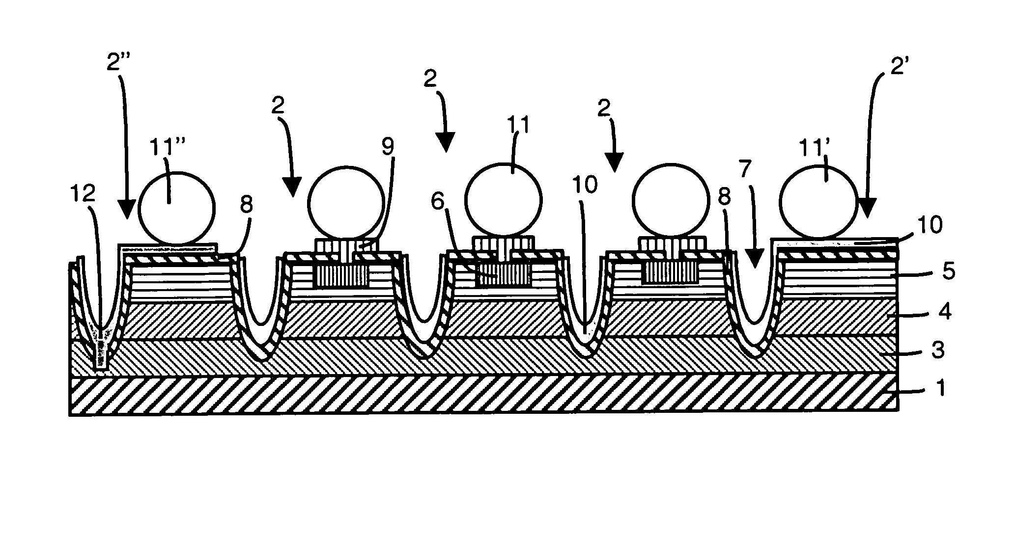 Photovoltaic infrared radiation detector with independent three-dimensional conducting grid