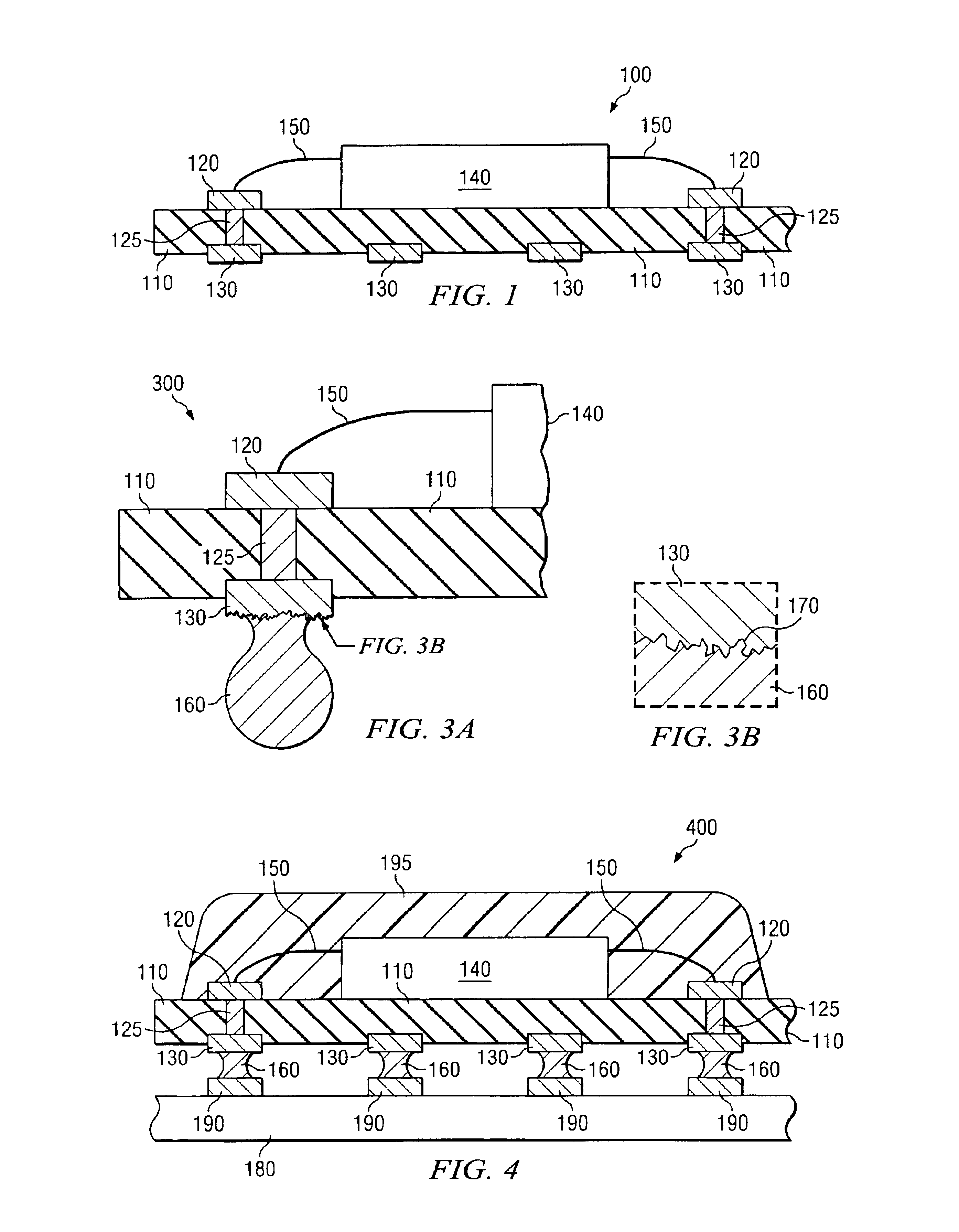 Low cost substrate for an integrated circuit device with bondpads free of plated gold