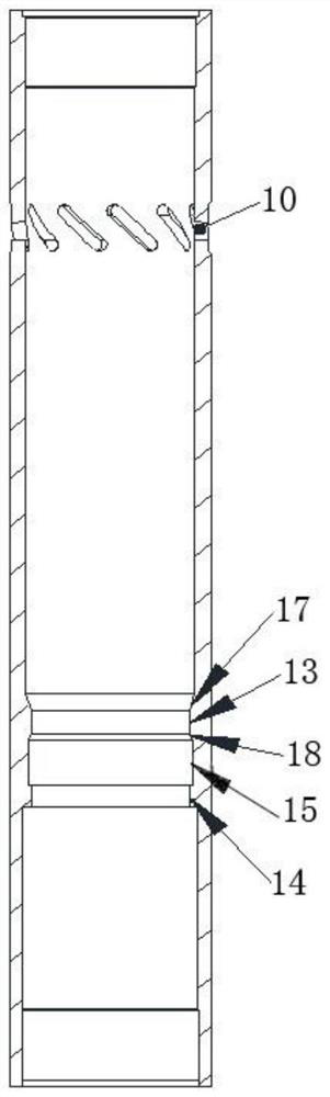 Chute counting type infinite-order full-bore well completion fracturing device