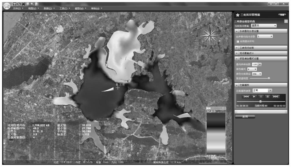 Simulation method and system for urban lake eutrophication based on fvcom and remote sensing inversion