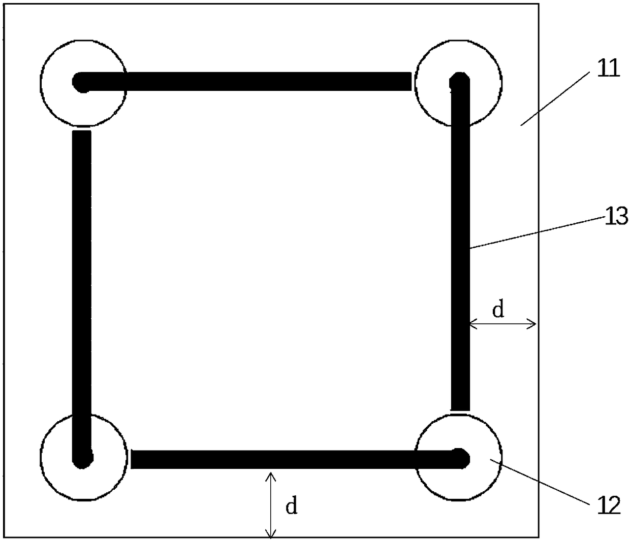 Composite artificial electromagnetic structure suitable for energy receiving in any polarization direction