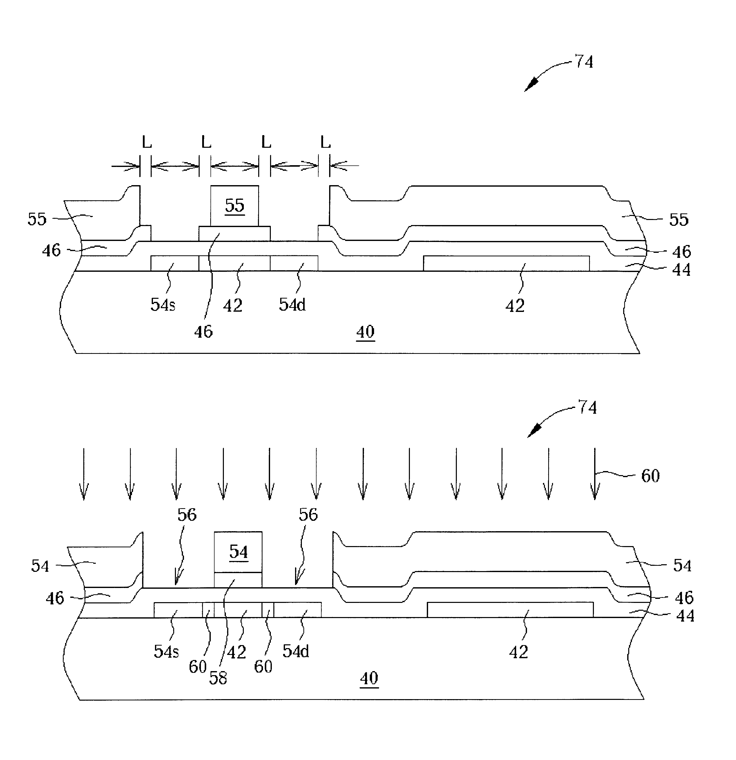 Method for forming a self-aligned LTPS TFT