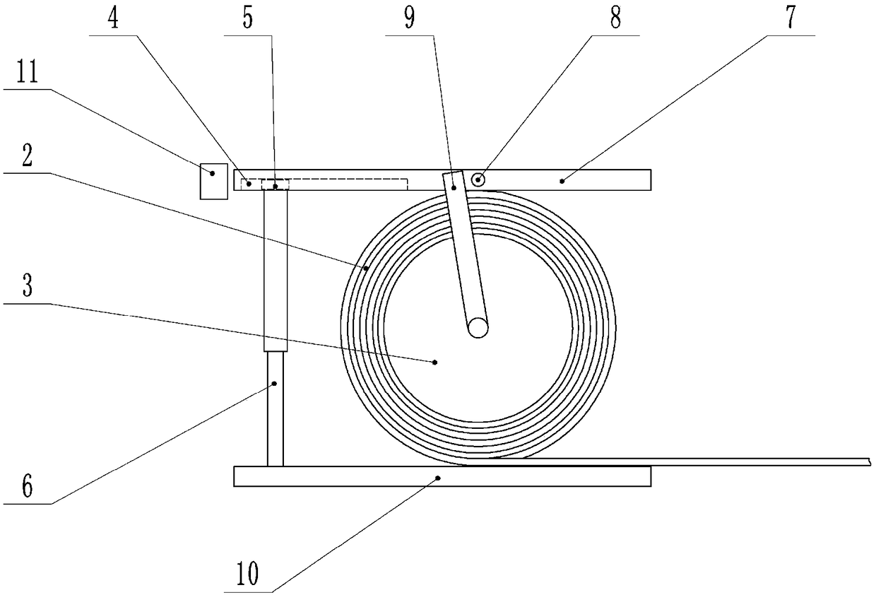 Coiled material winding tension real-time detection and regulation system