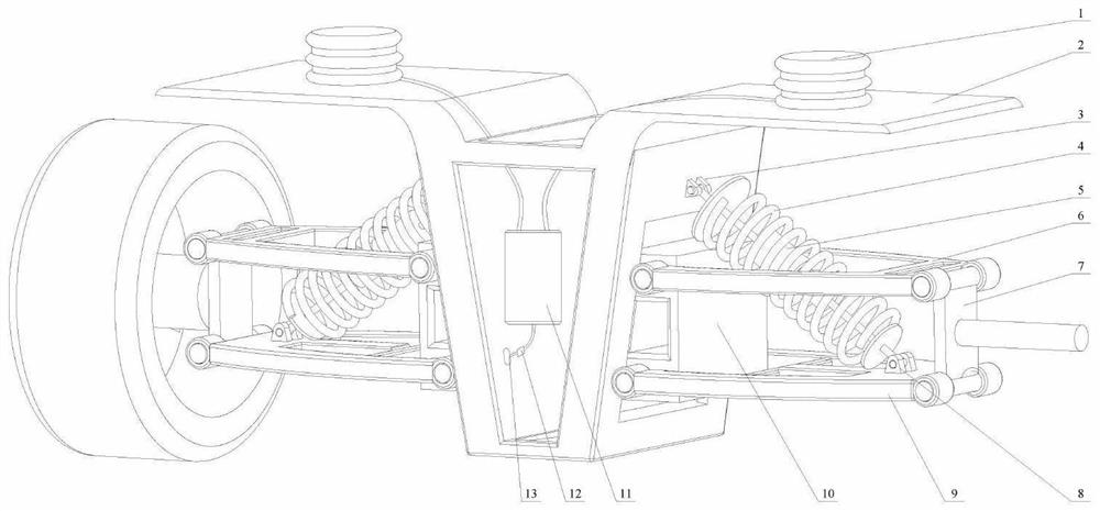 Sliding rail type air composite suspension