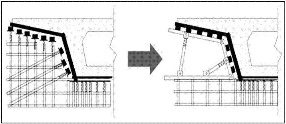 Cast-in-place box girder side web plate and wing plate integration supporting frame