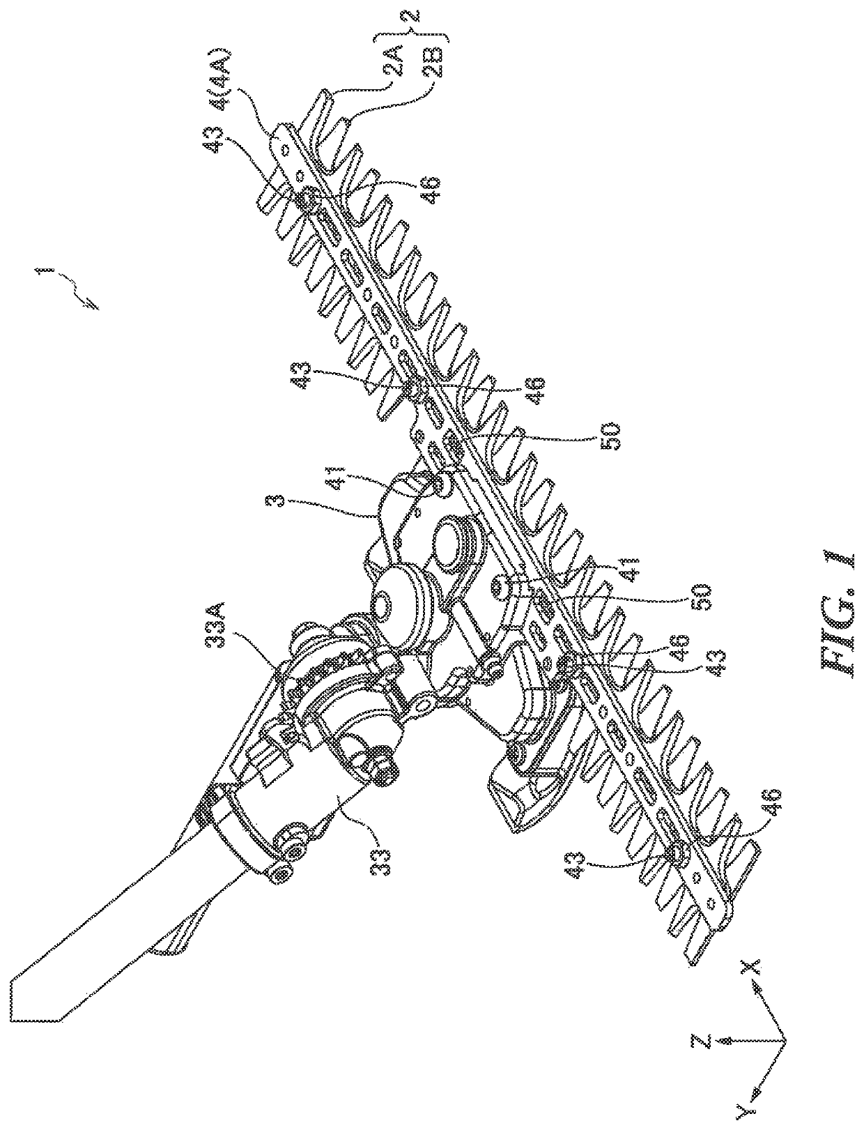 Reciprocating blade apparatus and handheld working machine