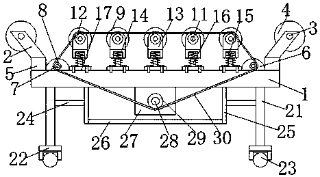 Feeding conveying device for plate cutting machine