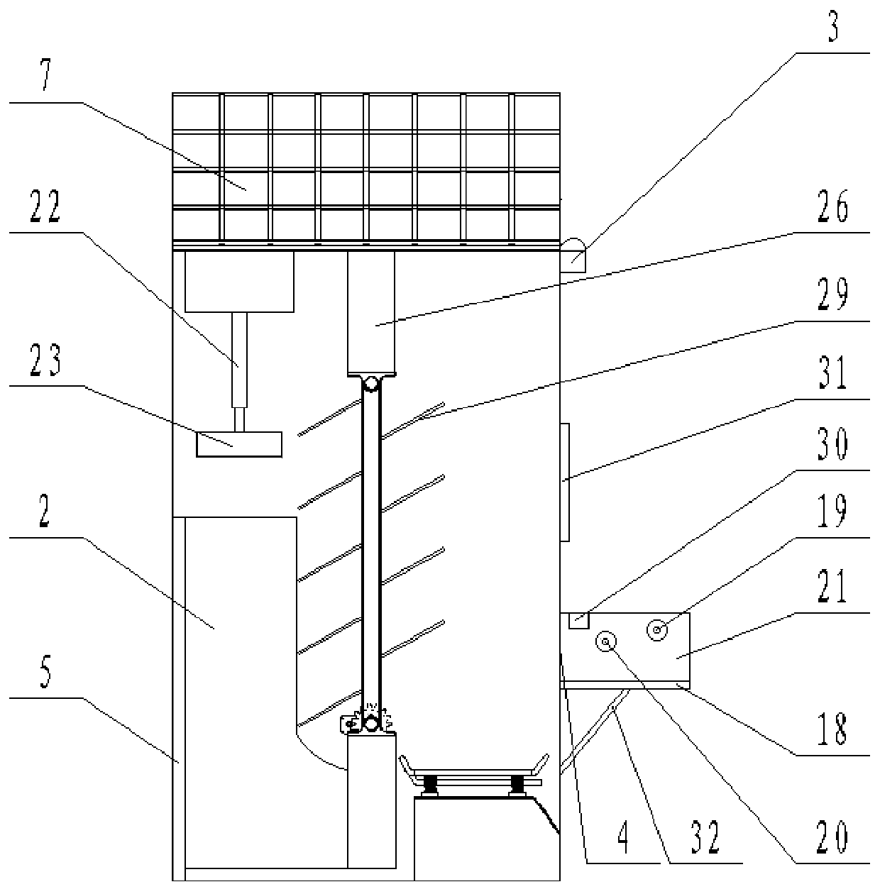 Novel automatic carton vending machine especially used for cell