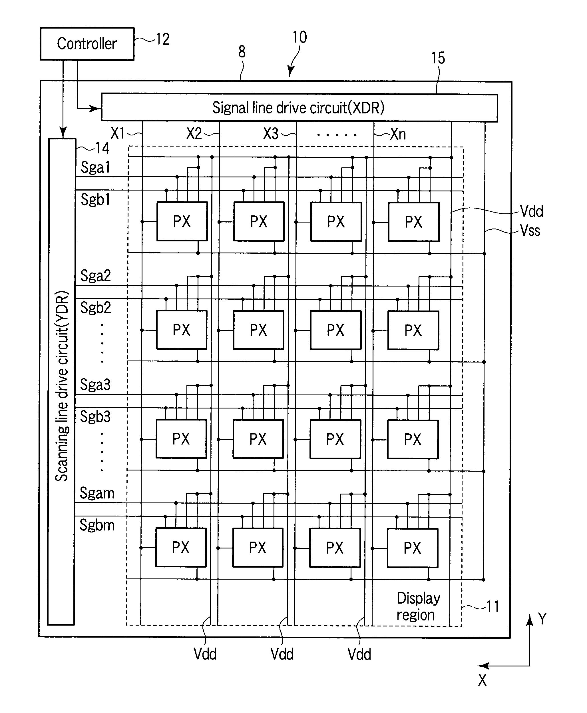 Active matrix display