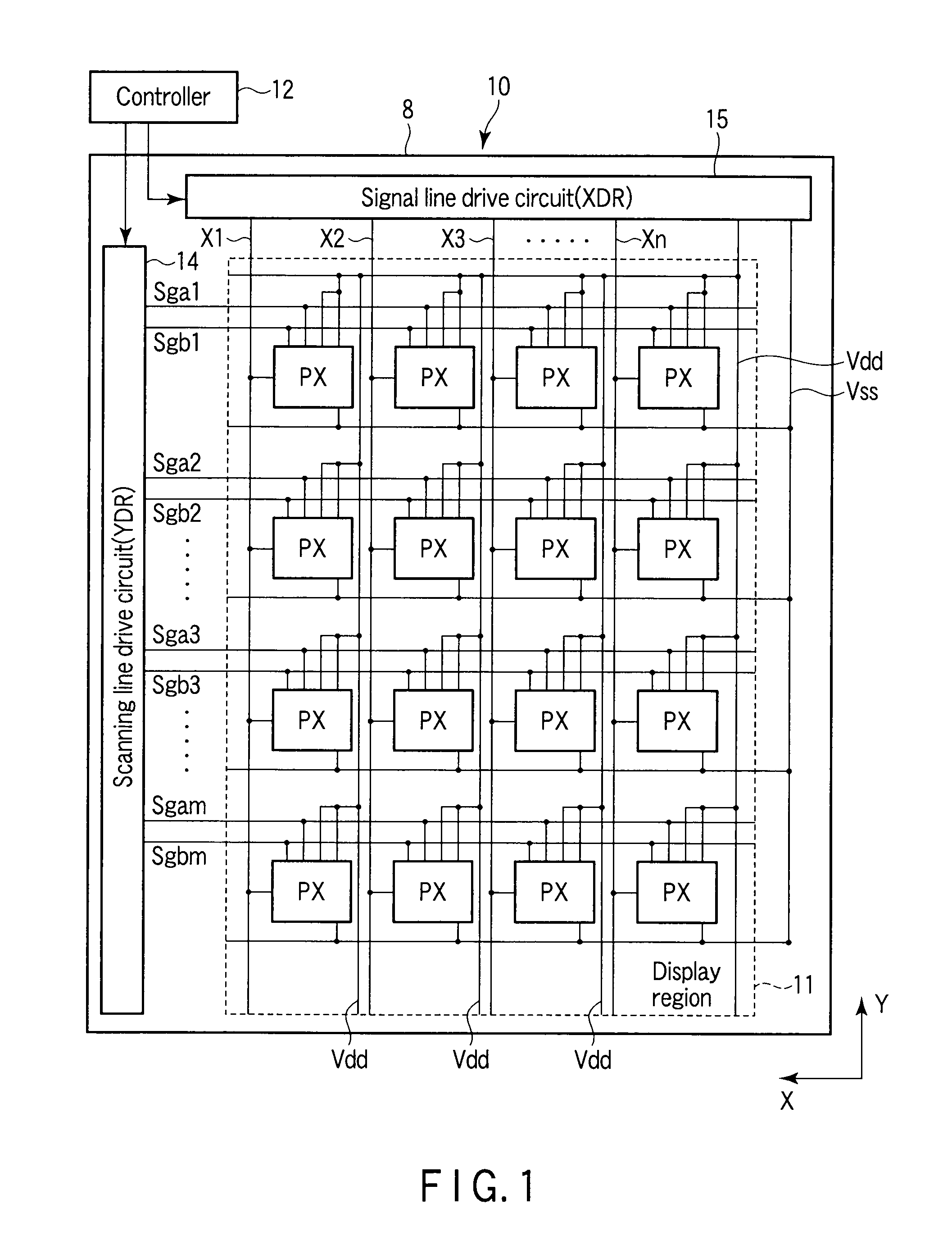 Active matrix display