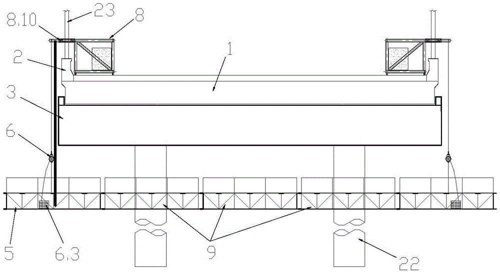 A beam bottom maintenance platform capable of spanning bridge piers and obstacle columns and its application method