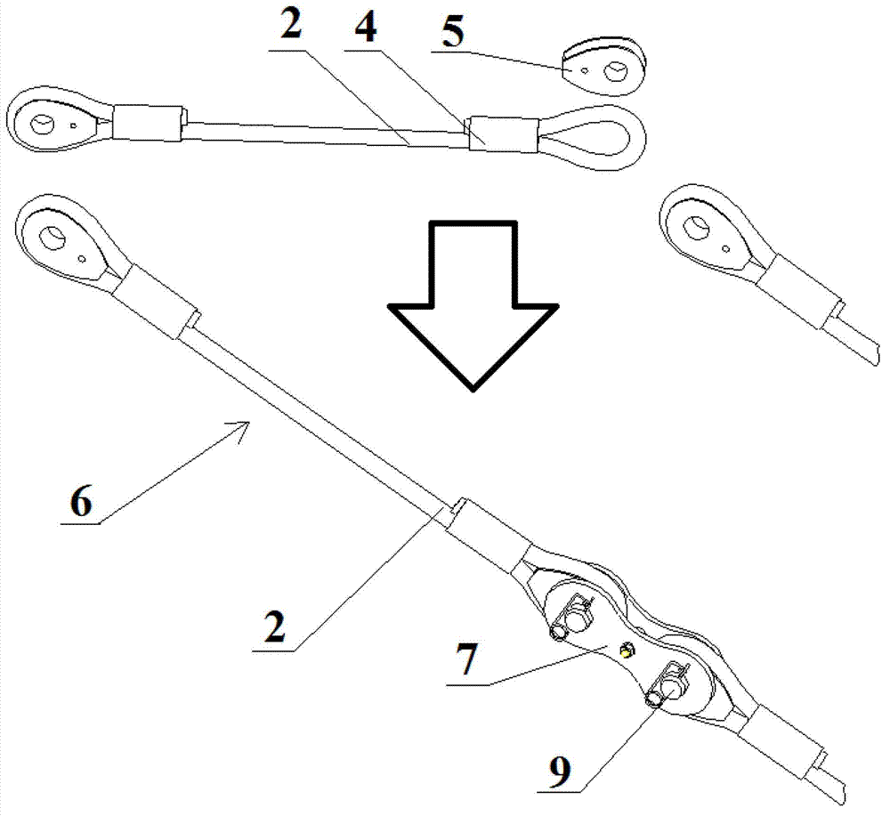 Lantern ring and inhaul cable structure