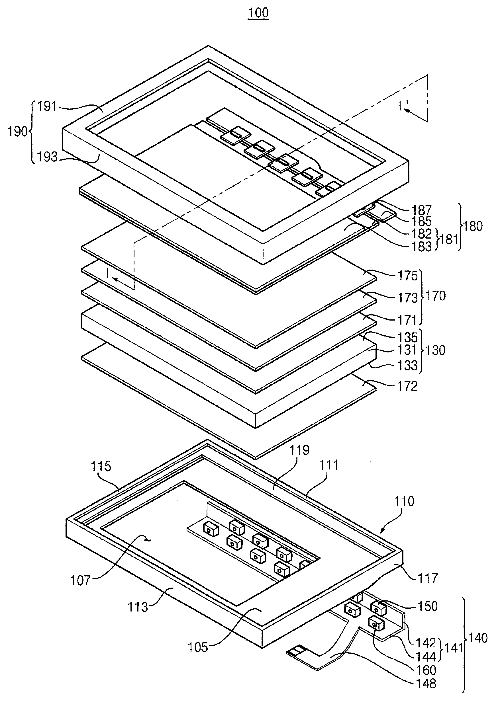 Light-emitting module and display apparatus having the same