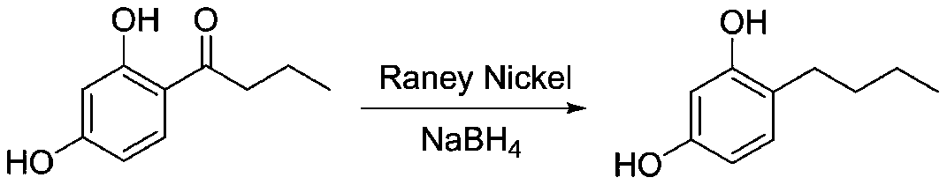 Method for synthesizing 4-n-butylresorcinol by microchannel reaction