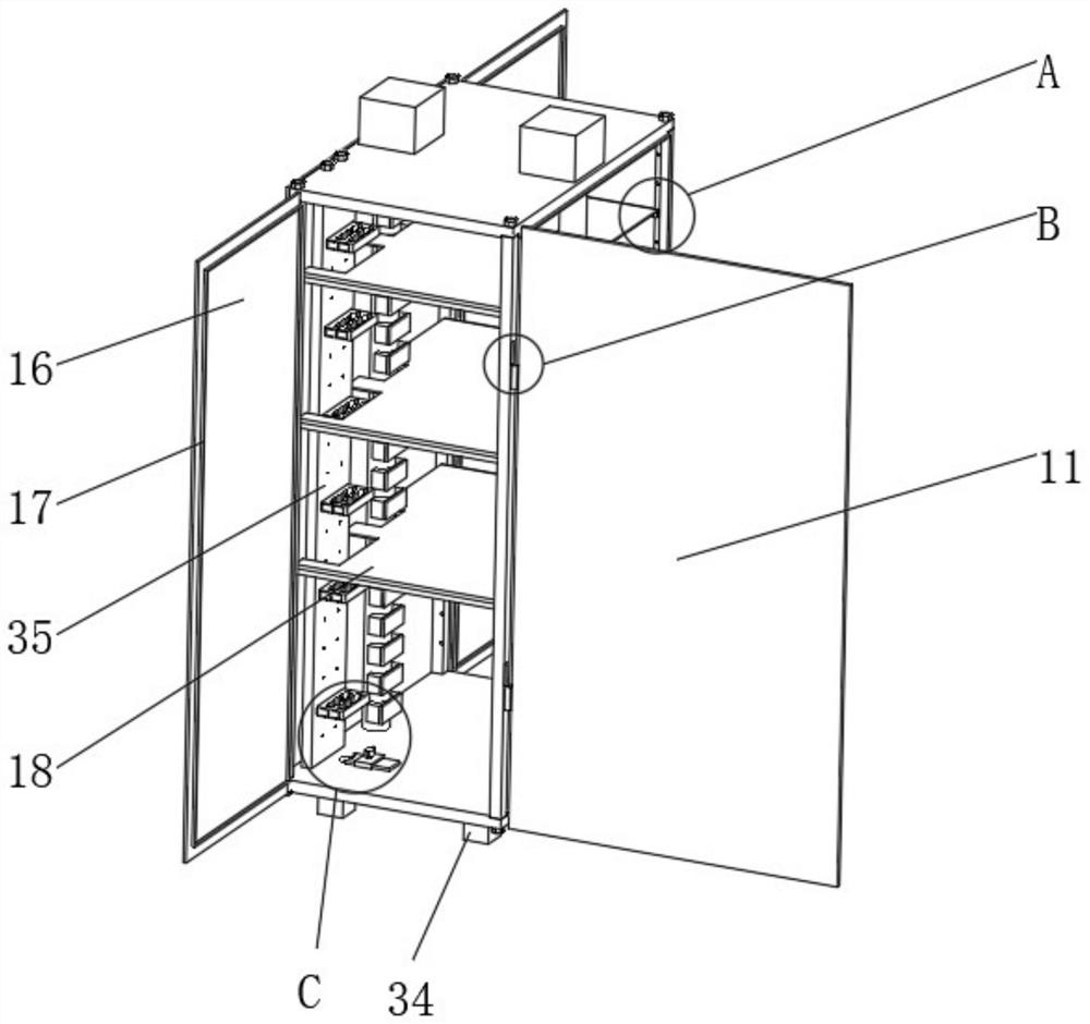 Exhibition hall multi-equipment line integrated cabinet convenient to overhaul