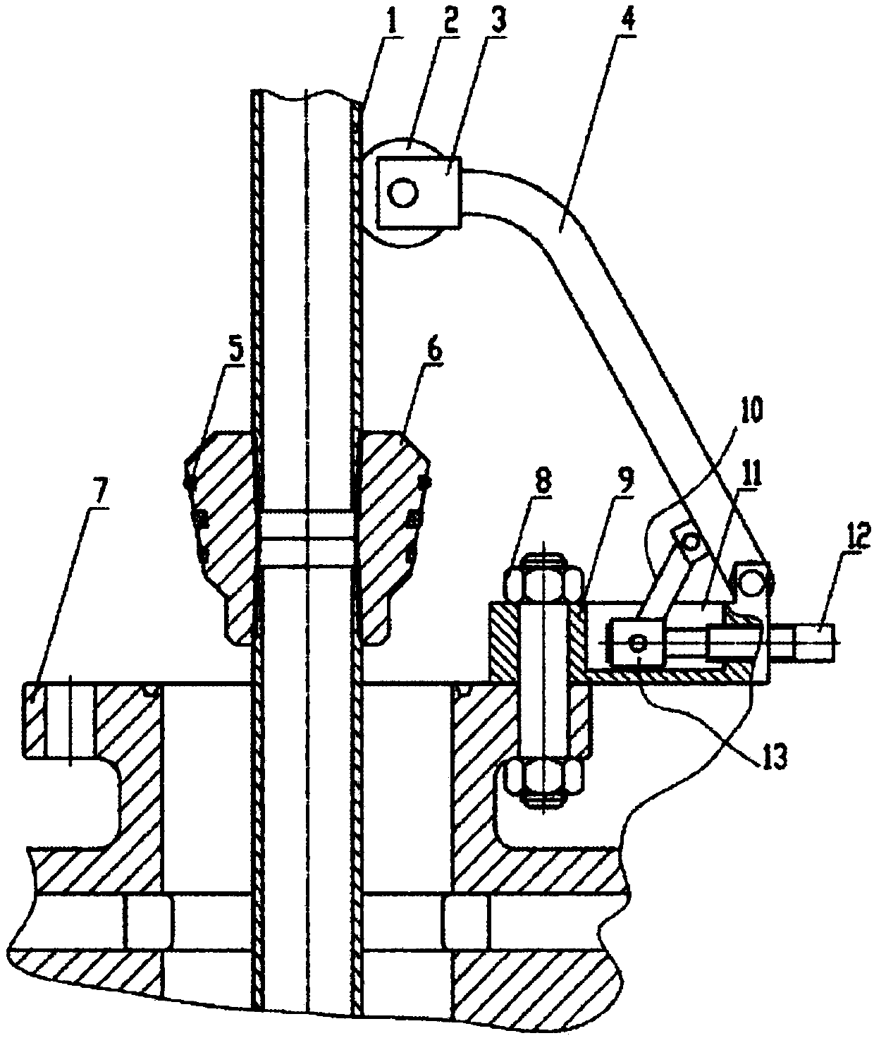 Oil pipe centralizing connecting bolt