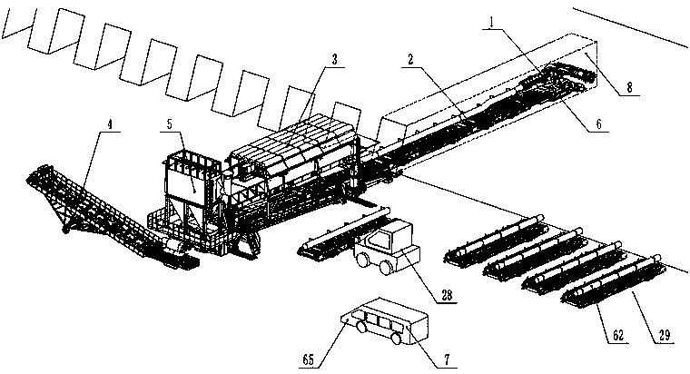 Stepping type walking platform