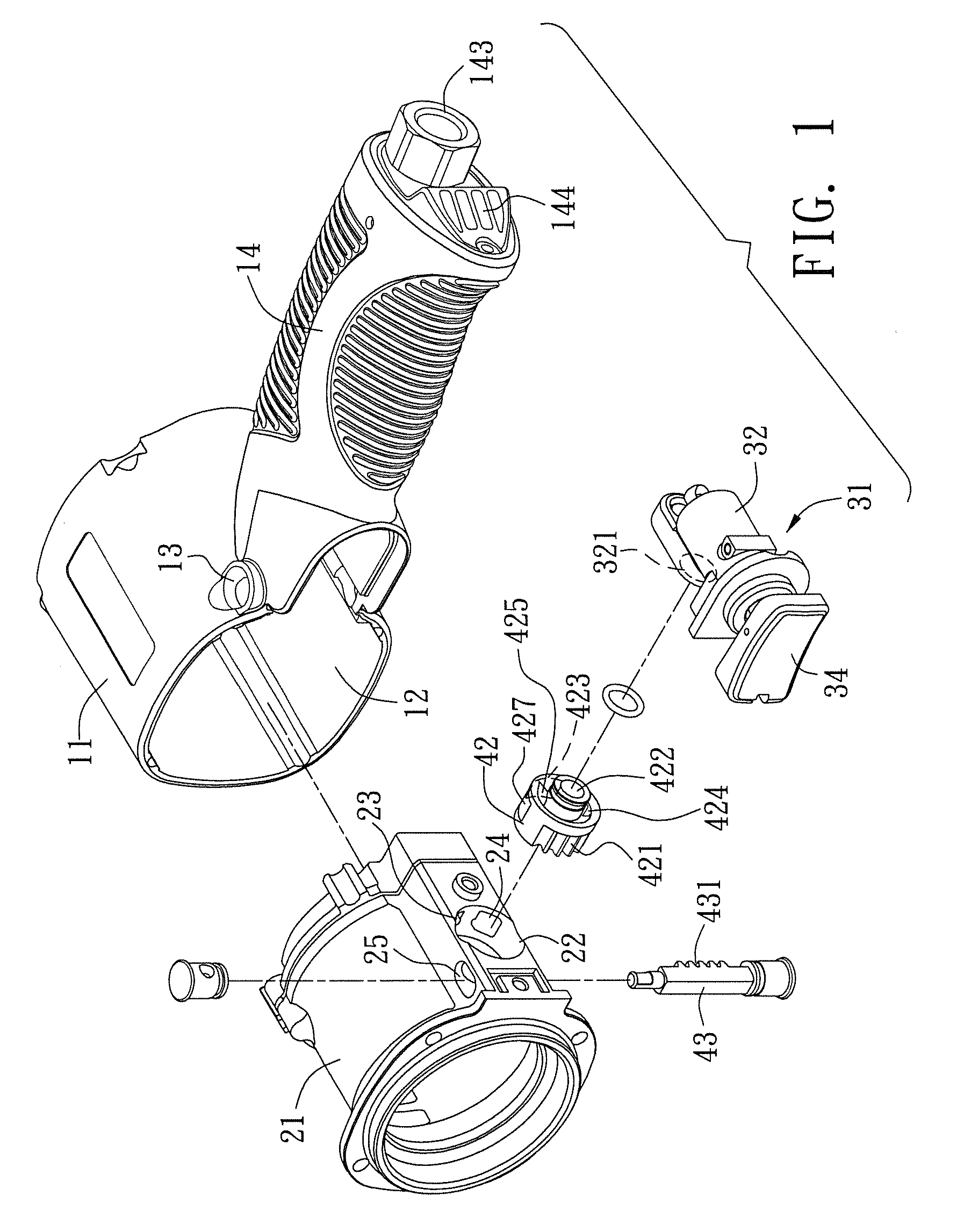 Impact wrench with improved redirection switch