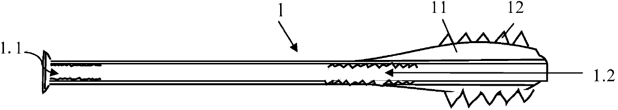 Pressurized intramedullary expanding interlocking screw and manufacturing method thereof