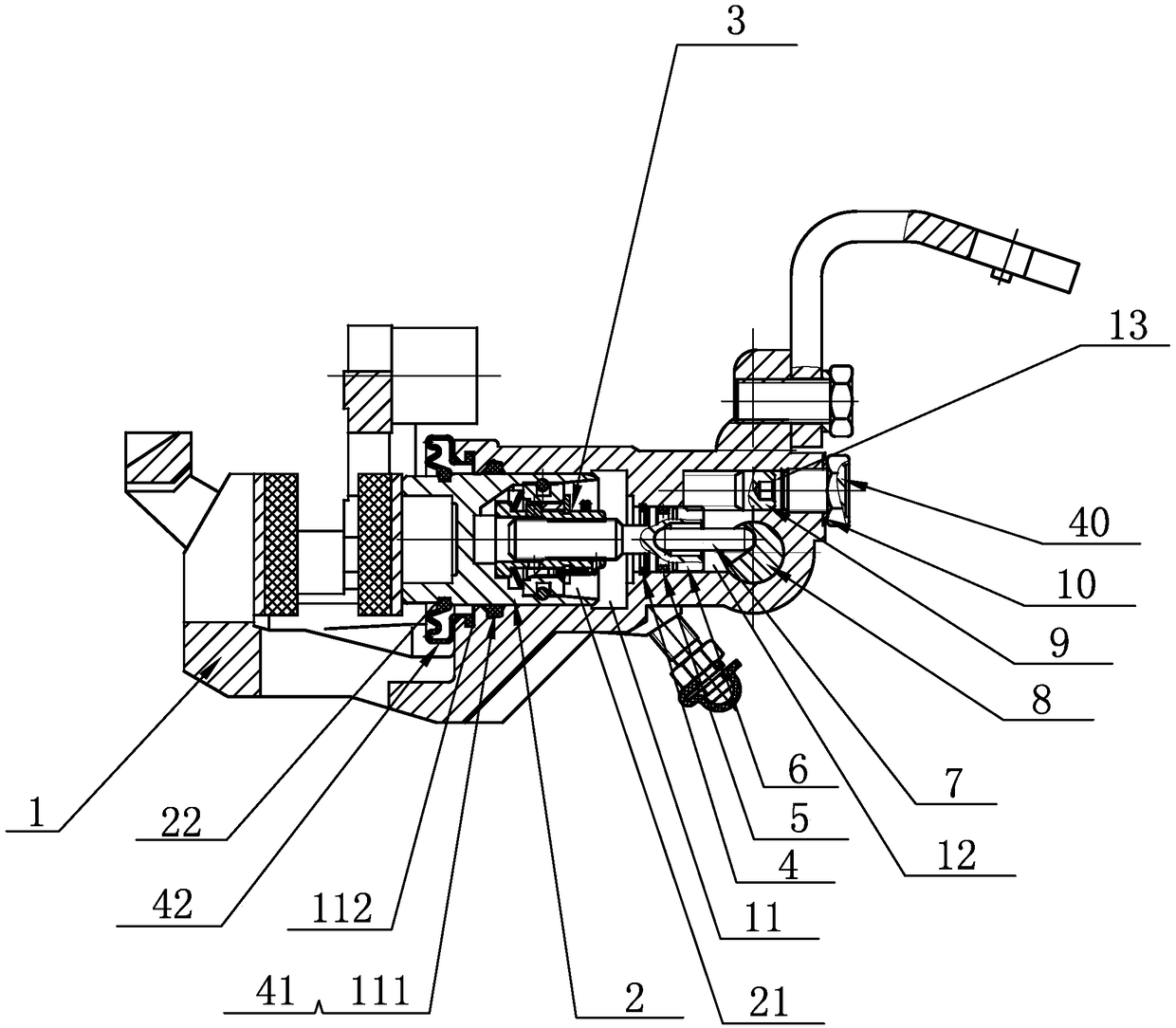 Double-adjusting-gap brake caliper with parking mechanism