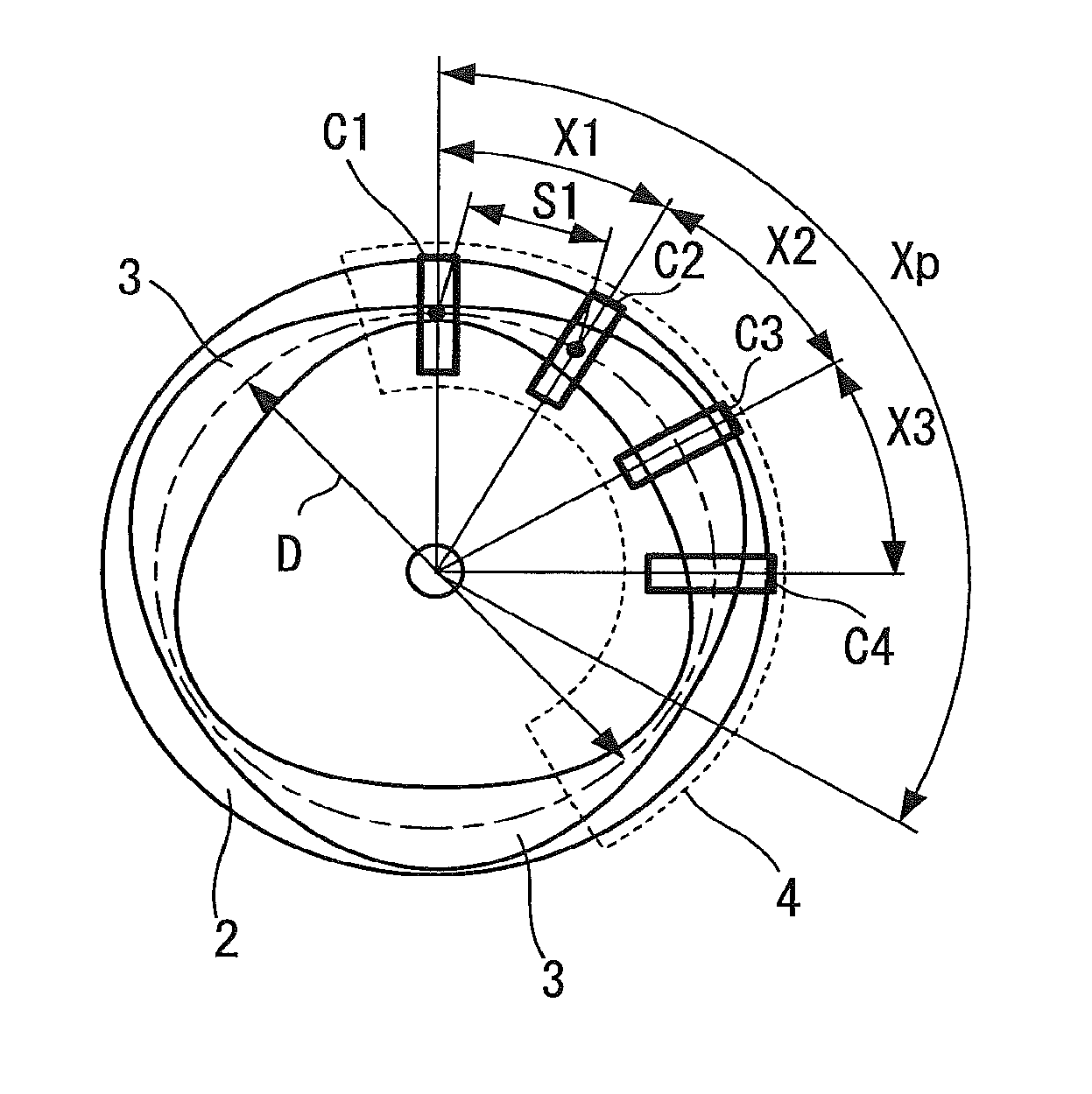 Rotation angle detecting sensor