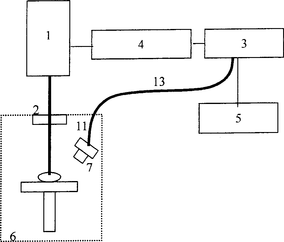 Laser inductive dissociation spectrum detection system for space environment simulation and detection method thereof