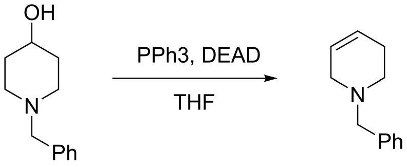 A method for preparing n-substituted-1,2,3,6-tetrahydropyridine