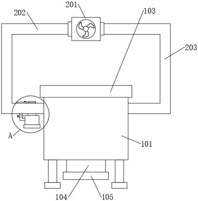 Building waste crushing device with dust removal function