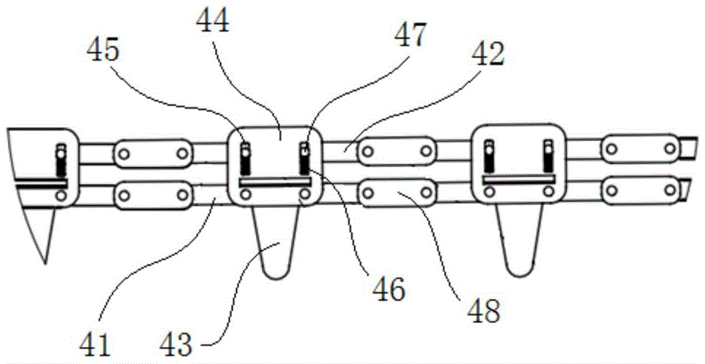 Crawler type flexible conveying device