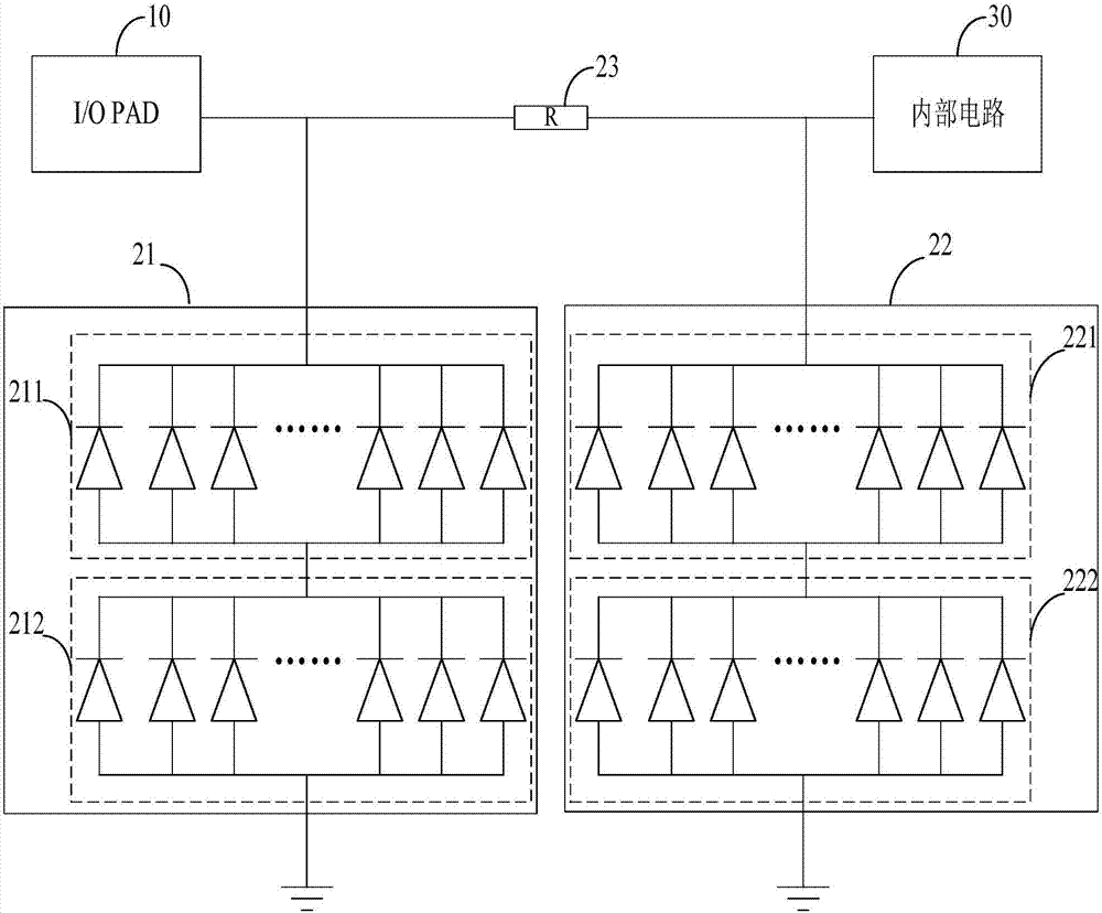 Electrostatic protection circuit applied to depth sensor, and depth sensor