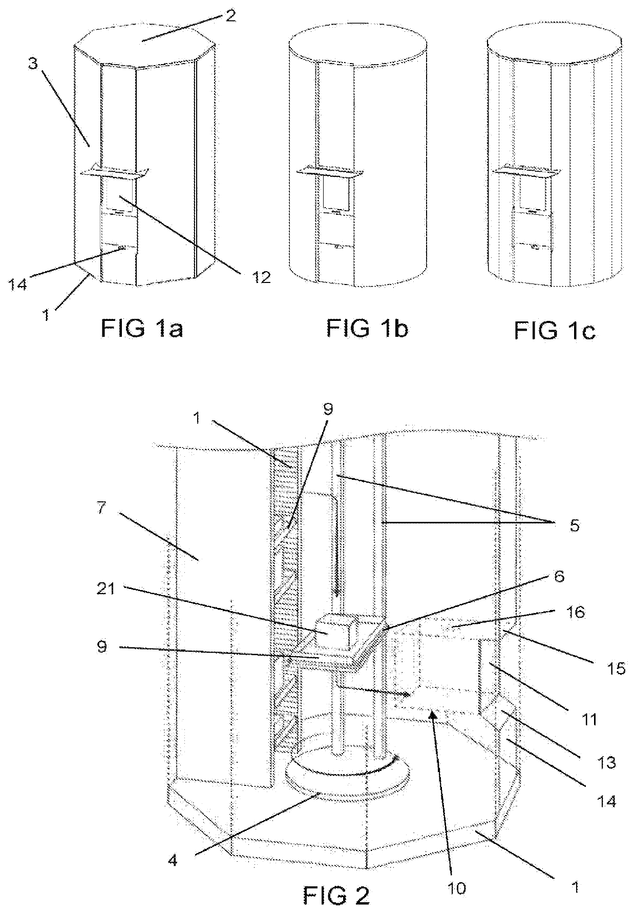 Self-Service Parcel Terminal with Optimized Shelving Arrangement