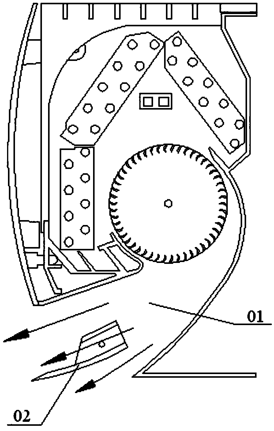 Air-conditioner air guide structure, air conditioner and air-conditioner air-out control method