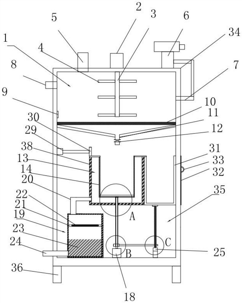 Purification device for zinc sulfate production