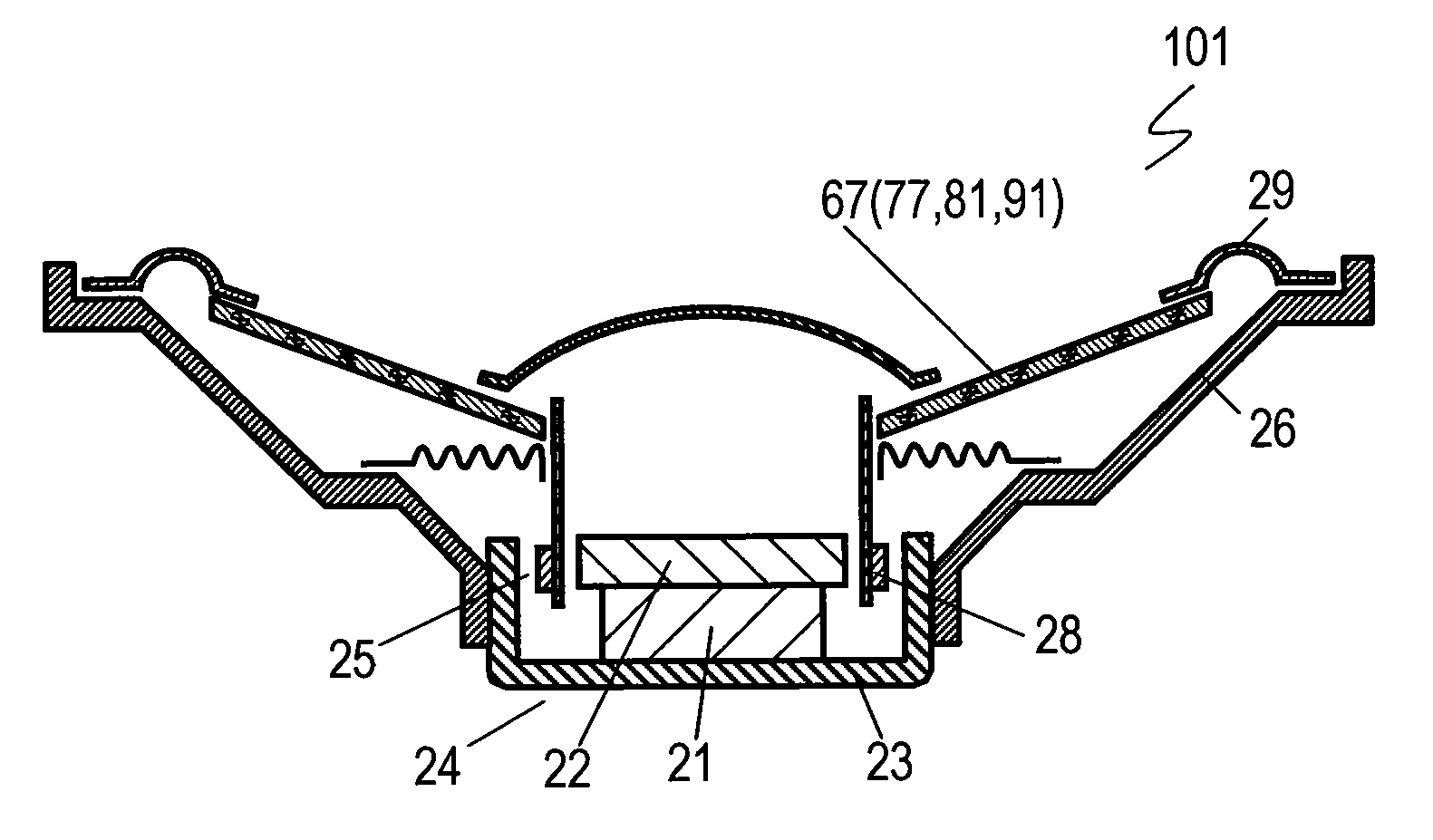 Diaphragm for speaker, speaker using the diaphragm, and system using the speaker