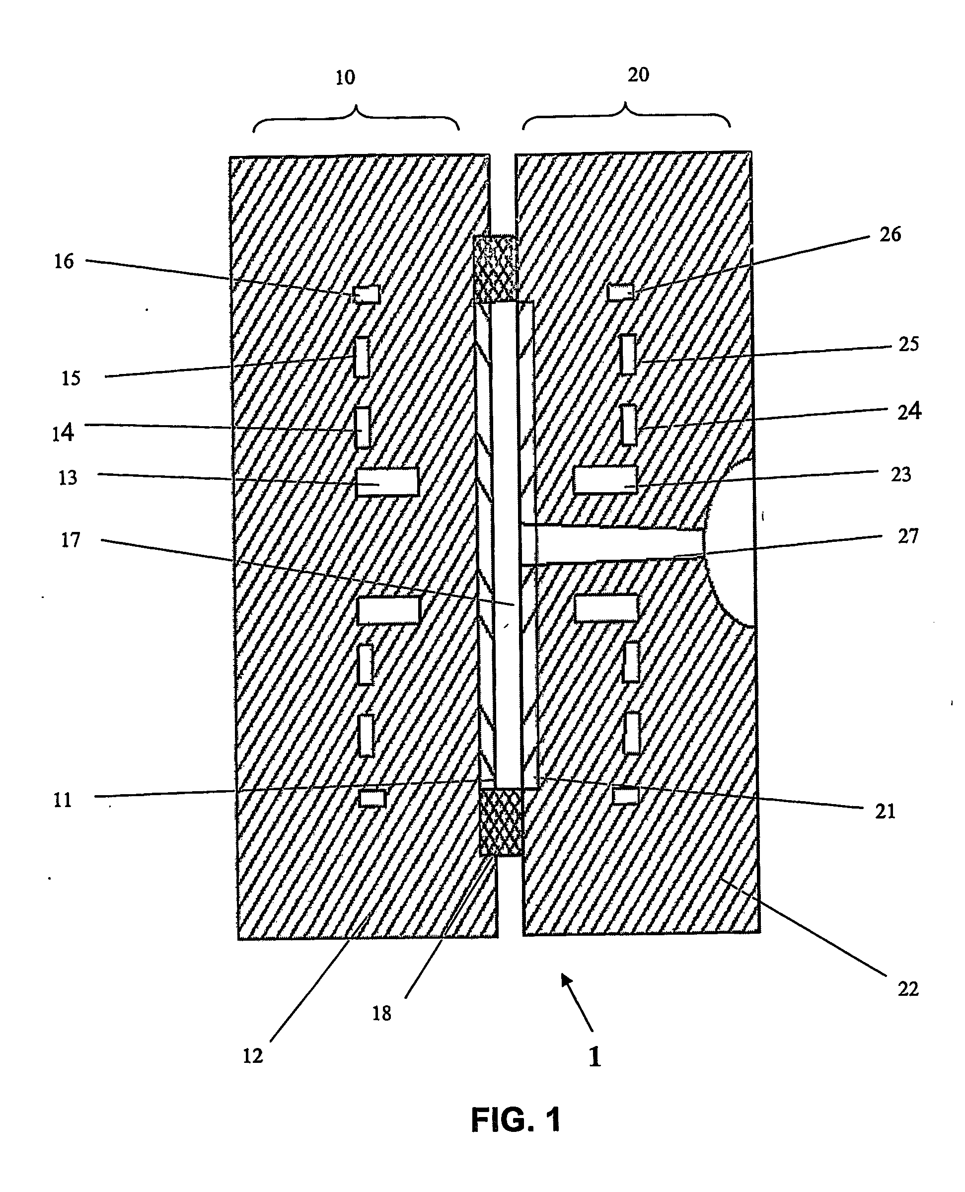 Mold and process for making a very thin wall article