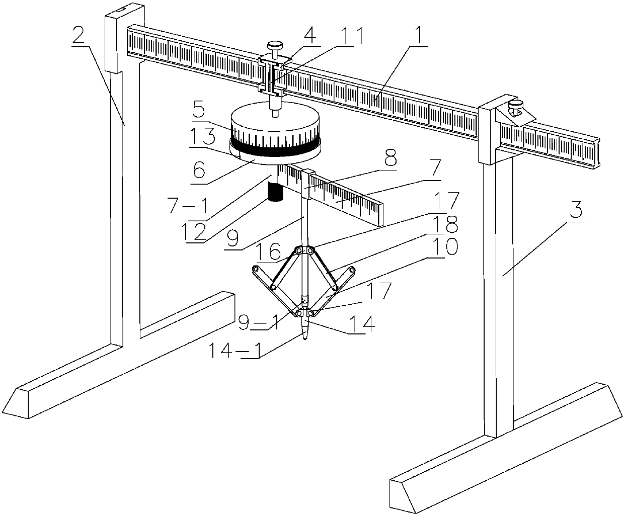 Part surface hole position size detection tool