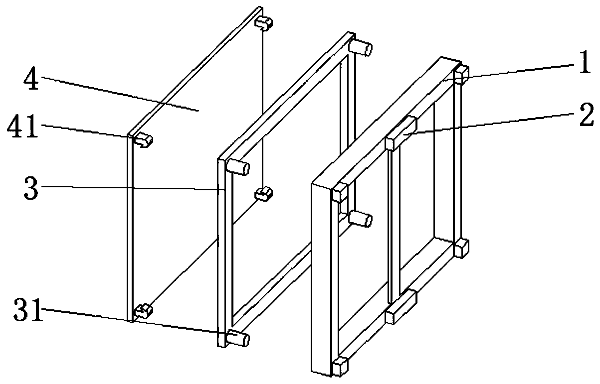 Multi-grid double-glass photovoltaic cell structure