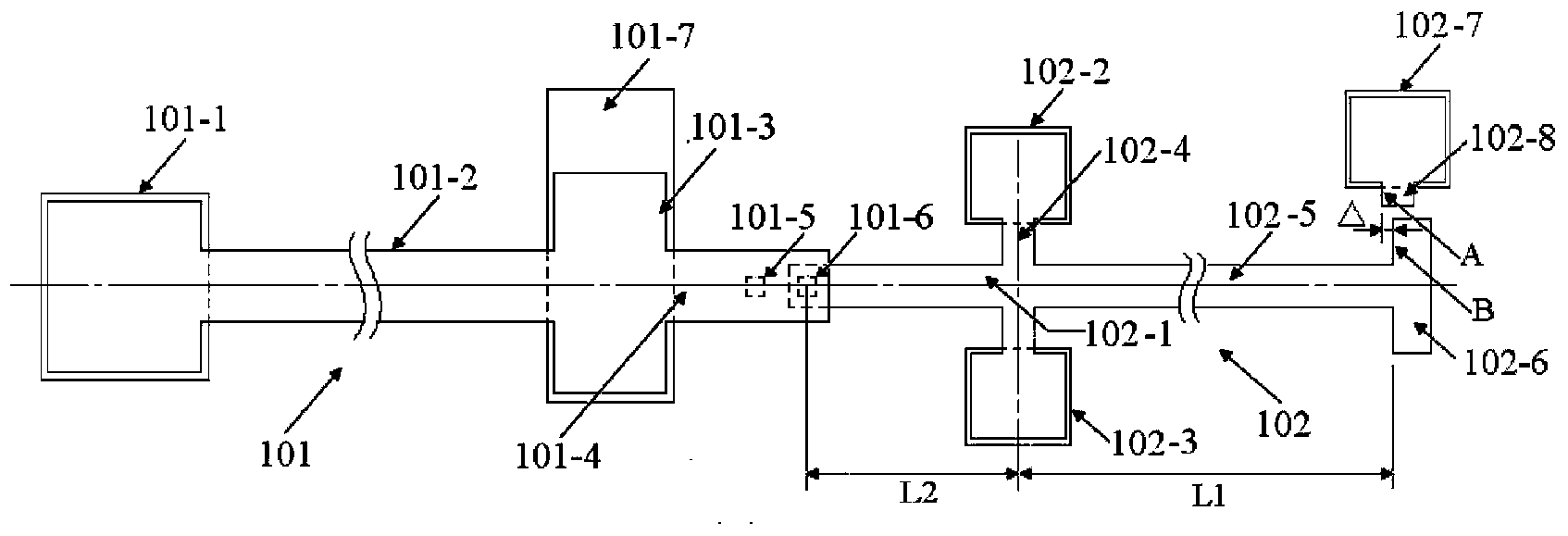 Structure and method for testing Young modulus of polycrystalline silicon thin film material