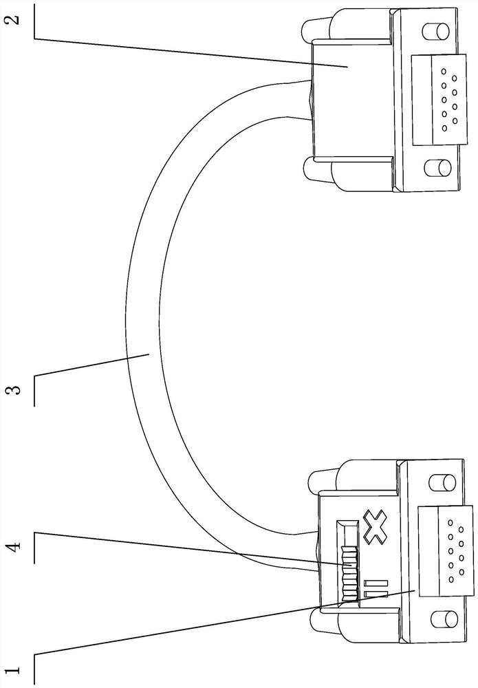 Crossover direct connection switchable serial cable