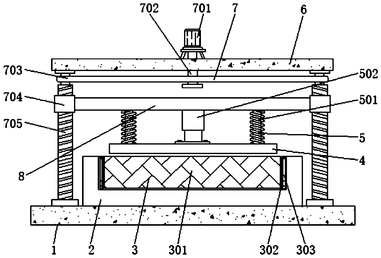 Metal continuous punching die