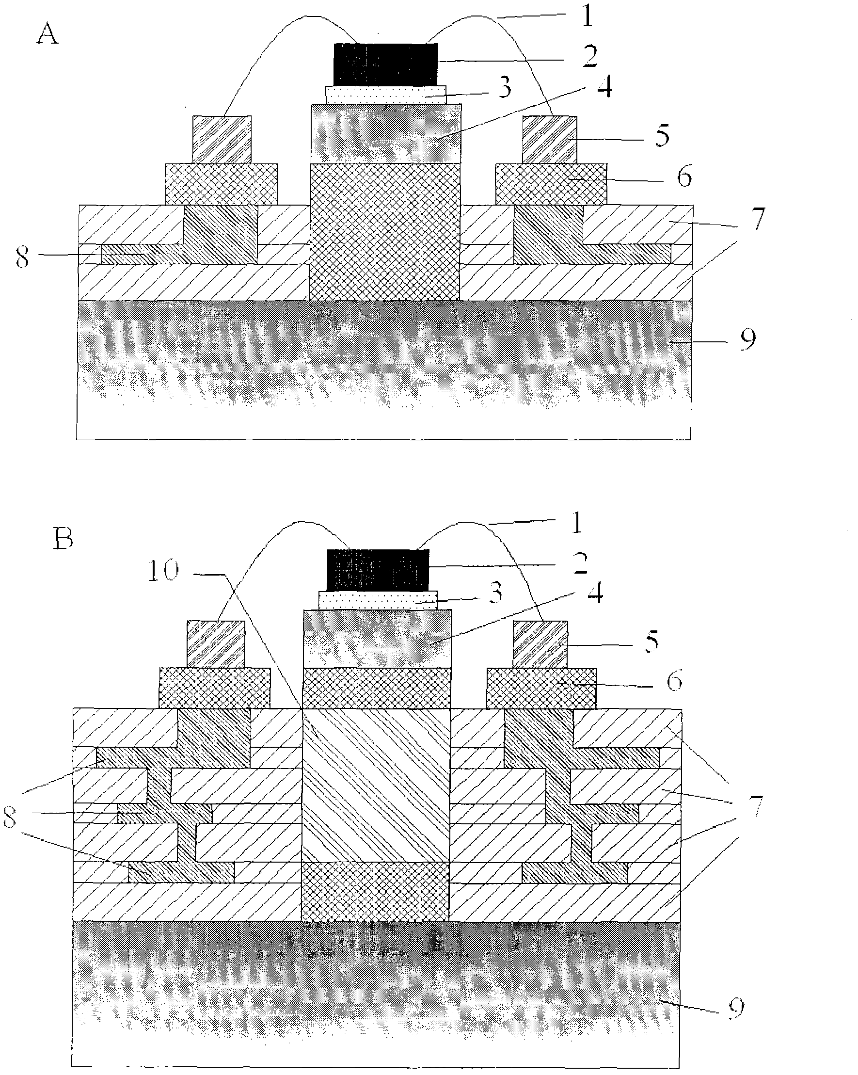 Packaging structure of light source of high power LED