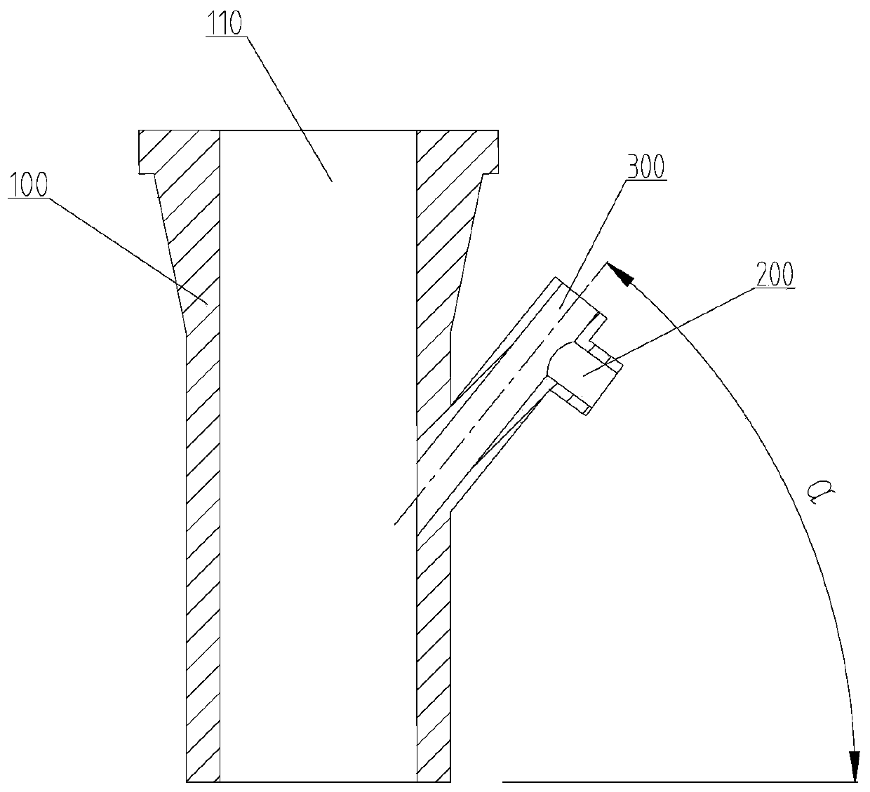 Submersed nozzle for continuous casting