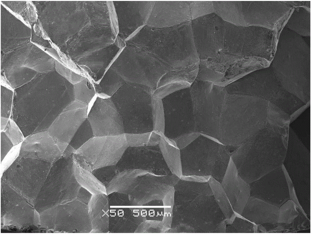 Method for obtaining intergranular fracture from austenite steel and application of method