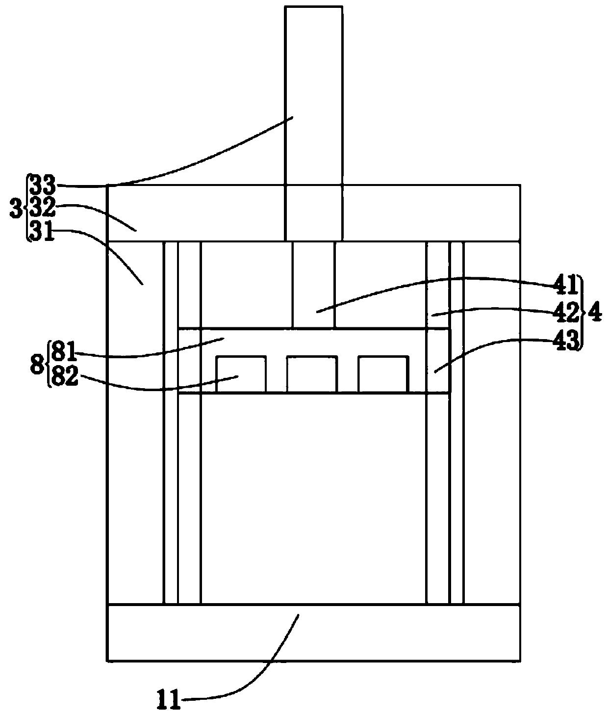 Vertical packaging machine for pouch cell