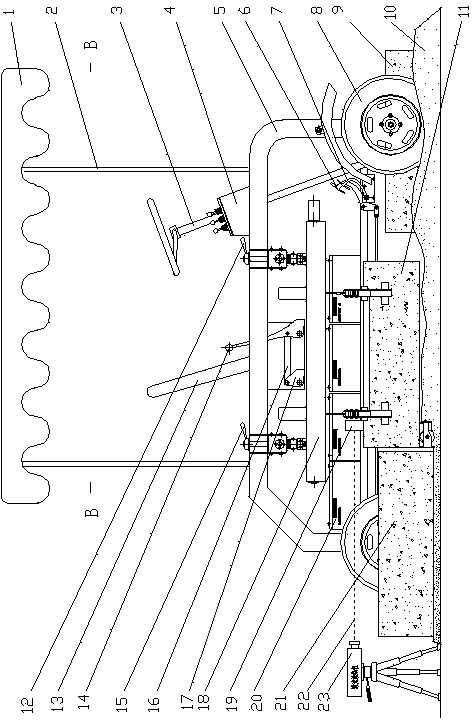 Road side stone paving machine