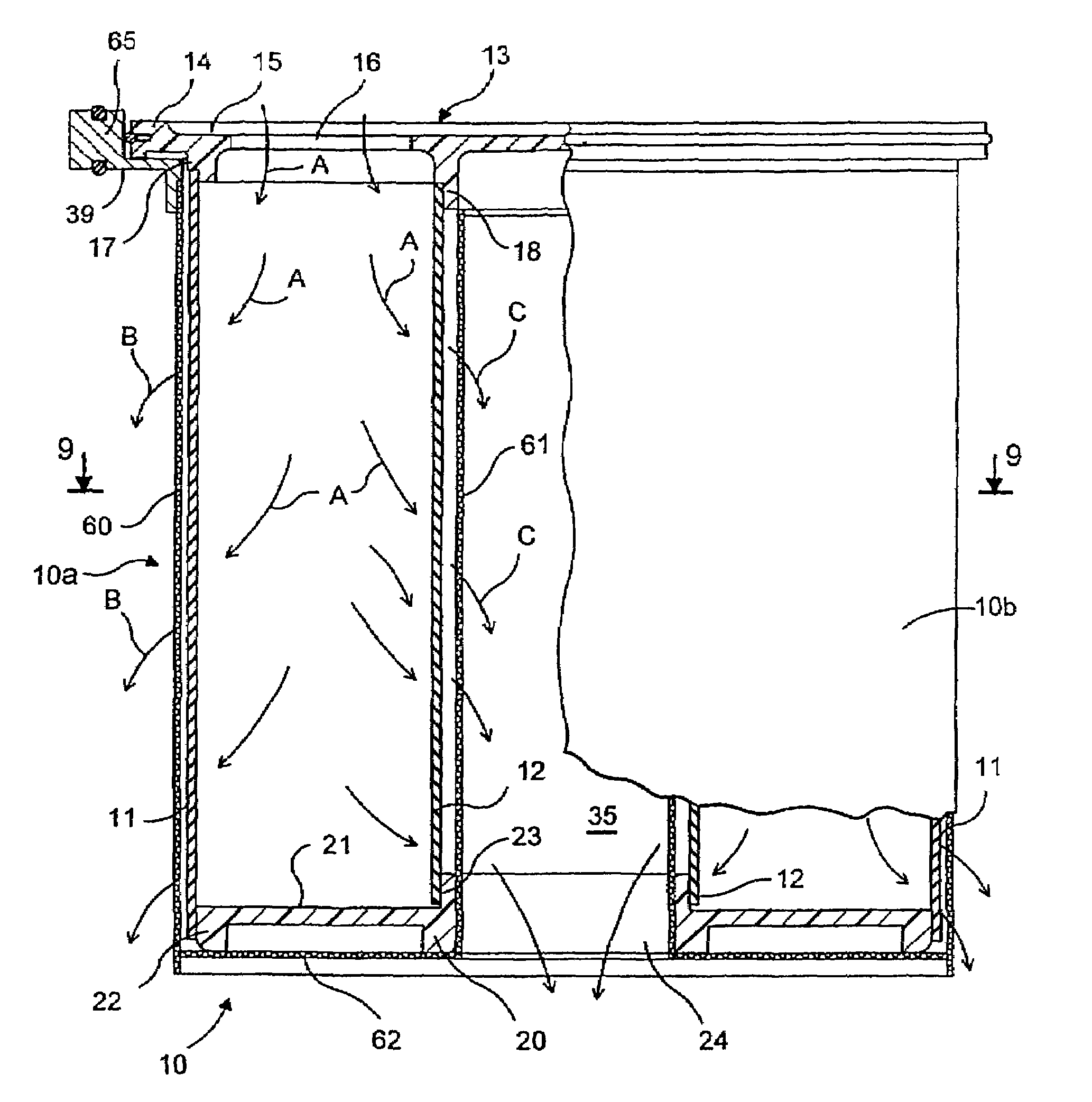 Collapsible filter element